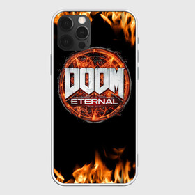 Чехол для iPhone 12 Pro Max с принтом DOOM Eternal в Екатеринбурге, Силикон |  | doom eternal | дум | игра | компьютерная | логотип | надпись | огненный | огонь | подарок | пожар | символ | фанату | черный