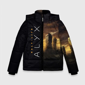 Зимняя куртка для мальчиков 3D с принтом Half-Life Alyx в Екатеринбурге, ткань верха — 100% полиэстер; подклад — 100% полиэстер, утеплитель — 100% полиэстер | длина ниже бедра, удлиненная спинка, воротник стойка и отстегивающийся капюшон. Есть боковые карманы с листочкой на кнопках, утяжки по низу изделия и внутренний карман на молнии. 

Предусмотрены светоотражающий принт на спинке, радужный светоотражающий элемент на пуллере молнии и на резинке для утяжки | half life | half life alyx | аликс | апокалипсис | город | игра | игроман | компьютерная | подарок | пост апокалипсис | халф лайф | шутер