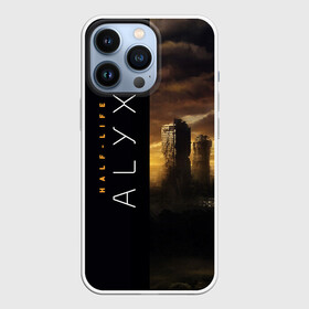 Чехол для iPhone 13 Pro с принтом Half Life Alyx в Екатеринбурге,  |  | half life | half life alyx | аликс | апокалипсис | город | игра | игроман | компьютерная | подарок | пост апокалипсис | халф лайф | шутер