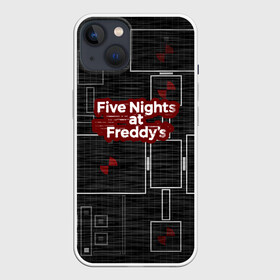 Чехол для iPhone 13 с принтом Five Nights At Freddy в Екатеринбурге,  |  | 5 ночей с фредди | five nights at freddys | fnaf | игра | игрок | книга | логотип | пиццерия | подарок | страшилка | схема | фнаф | фредди