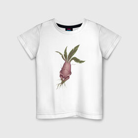Детская футболка хлопок с принтом Мандрагора в Екатеринбурге, 100% хлопок | круглый вырез горловины, полуприлегающий силуэт, длина до линии бедер | корни | листочки | растение | фэнтези