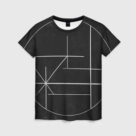 Женская футболка 3D с принтом Abstract circle в Екатеринбурге, 100% полиэфир ( синтетическое хлопкоподобное полотно) | прямой крой, круглый вырез горловины, длина до линии бедер | circle | geometry | абстракция abstract