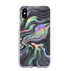 Чехол для iPhone XS Max матовый с принтом color pattern в Екатеринбурге, Силикон | Область печати: задняя сторона чехла, без боковых панелей | chromatic | colors | divorces | multicolored | paint | pattern | потеки краски | разводы | цветной паттерн