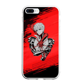 Чехол для iPhone 7Plus/8 Plus матовый с принтом Генос One Punch Man в Екатеринбурге, Силикон | Область печати: задняя сторона чехла, без боковых панелей | 