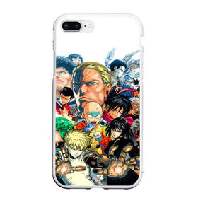 Чехол для iPhone 7Plus/8 Plus матовый с принтом One Punch Man в Екатеринбурге, Силикон | Область печати: задняя сторона чехла, без боковых панелей | 