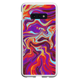 Чехол для Samsung S10E с принтом colorful waves в Екатеринбурге, Силикон | Область печати: задняя сторона чехла, без боковых панелей | Тематика изображения на принте: abstract | colors | paint | pattern | violet | waves | абстракция | волны | краска | цветной