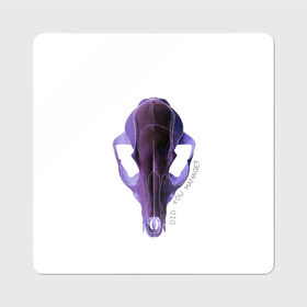 Магнит виниловый Квадрат с принтом The Skull в Екатеринбурге, полимерный материал с магнитным слоем | размер 9*9 см, закругленные углы | Тематика изображения на принте: альтернатива | андеграунд | гот | готика | готический стиль | готы | фиолетовый череп | череп | череп животного
