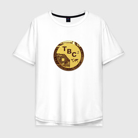 Мужская футболка хлопок Oversize с принтом bitcoin в Екатеринбурге, 100% хлопок | свободный крой, круглый ворот, “спинка” длиннее передней части | bitcoin | btc | биткоин | валюта | деньги | криптовалюта