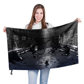 Флаг 3D с принтом Lovecraft Лавкрафт в Екатеринбурге, 100% полиэстер | плотность ткани — 95 г/м2, размер — 67 х 109 см. Принт наносится с одной стороны | lovecraft | говард филлипс лавкрафт | ктулху | лавкрафт | филлипс лавкрафт