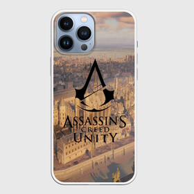 Чехол для iPhone 13 Pro Max с принтом Assassin’s Creed Unity в Екатеринбурге,  |  | Тематика изображения на принте: black flag | brotherhood | chronicles | creed | game | origins | revelations | rogue | syndicate | unity | valhalla | альтаир | ассасин | игры | кинжал | пираты