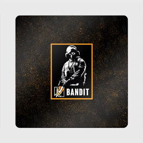Магнит виниловый Квадрат с принтом Bandit в Екатеринбурге, полимерный материал с магнитным слоем | размер 9*9 см, закругленные углы | bandit | r6s | rainbow six siege | бандит | оперативник | персонаж