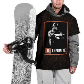 Накидка на куртку 3D с принтом Thermite в Екатеринбурге, 100% полиэстер |  | Тематика изображения на принте: r6s | rainbow six siege | thermite | оперативник | персонаж | термит