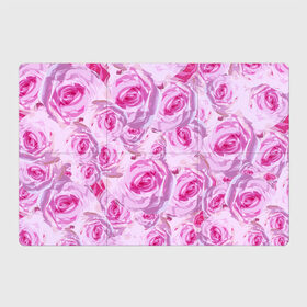 Магнитный плакат 3Х2 с принтом Roses в Екатеринбурге, Полимерный материал с магнитным слоем | 6 деталей размером 9*9 см | дизайн с розами | женственность | нежность | роза | розовый принт | розовый фон | розы | цветы