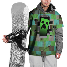 Накидка на куртку 3D с принтом Minecraft в Екатеринбурге, 100% полиэстер |  | minecraft | видеоигры | зеленый человечек | майнкрафт | пикселы