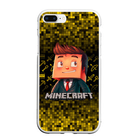 Чехол для iPhone 7Plus/8 Plus матовый с принтом Minecraft в Екатеринбурге, Силикон | Область печати: задняя сторона чехла, без боковых панелей | minecraft | алекс | белый | блоки | ведьма | взрывчатка | визера | волк | гаст | добывать | дракон | зеленый куб | зомби | игра | крафт | крипер | кубики | лошадка | майн | майнкрафт | манкрафт | овечка | оцелот