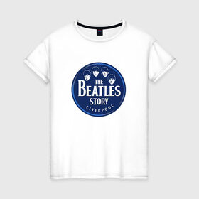 Женская футболка хлопок с принтом The Beatles в Екатеринбурге, 100% хлопок | прямой крой, круглый вырез горловины, длина до линии бедер, слегка спущенное плечо | beatles | john lennon | music | paul mccartney | rock | the beatles | yellow submarine | yesterday | битлз | битлс | битлы | джон леннон | леннон | маккартни | музыка | пол маккартни | рок