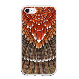 Чехол для iPhone 7/8 матовый с принтом оперение орел (2) в Екатеринбурге, Силикон | Область печати: задняя сторона чехла, без боковых панелей | feathers | plumage | бурый | друид | индеец | коричневый | оперение | оранжевый | орёл | пернатый | перо | перья | природа | птица | рыжий | сова | сон | ястреб