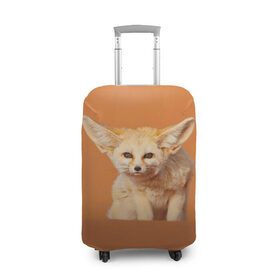 Чехол для чемодана 3D с принтом Забавный лисенок в Екатеринбурге, 86% полиэфир, 14% спандекс | двустороннее нанесение принта, прорези для ручек и колес | fox | foxy | животное | звери | лиса | лисенок | лисичка | милая | рыжая | фокс