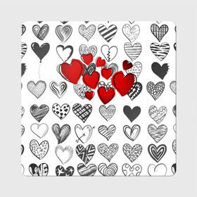 Магнит виниловый Квадрат с принтом Сердца в Екатеринбурге, полимерный материал с магнитным слоем | размер 9*9 см, закругленные углы | 14 февраля | hearts background | валентинов день | влюбленным | девушке | день святого валентина | жене | кардиологу | любимой | любимому | люблю | любовь | мужу | парню | сердца графика | сердца фон