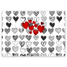Поздравительная открытка с принтом Сердца в Екатеринбурге, 100% бумага | плотность бумаги 280 г/м2, матовая, на обратной стороне линовка и место для марки
 | 14 февраля | hearts background | валентинов день | влюбленным | девушке | день святого валентина | жене | кардиологу | любимой | любимому | люблю | любовь | мужу | парню | сердца графика | сердца фон