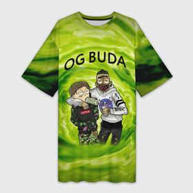 Платье-футболка 3D с принтом Репер   OG Buda в Екатеринбурге,  |  | lil melon | og buda | seemee. | оджи буда | репер | рэп исполнитель | федук