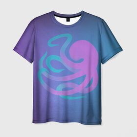Мужская футболка 3D с принтом Осьминог в Екатеринбурге, 100% полиэфир | прямой крой, круглый вырез горловины, длина до линии бедер | octopus | tentacles | морское животное | осьминог | тентакли | щупальца