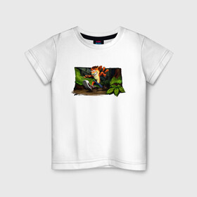Детская футболка хлопок с принтом Bandicoot в Екатеринбурге, 100% хлопок | круглый вырез горловины, полуприлегающий силуэт, длина до линии бедер | Тематика изображения на принте: bandicoot | coco bandicoot | crash | крэш | крэш бандикут