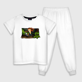 Детская пижама хлопок с принтом Bandicoot в Екатеринбурге, 100% хлопок |  брюки и футболка прямого кроя, без карманов, на брюках мягкая резинка на поясе и по низу штанин
 | Тематика изображения на принте: bandicoot | coco bandicoot | crash | крэш | крэш бандикут