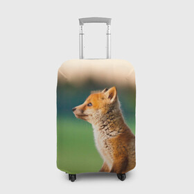 Чехол для чемодана 3D с принтом Лиса в Екатеринбурге, 86% полиэфир, 14% спандекс | двустороннее нанесение принта, прорези для ручек и колес | fox | foxy | животное | звери | лиса | лисенок | лисичка | милая | рыжая | фокс