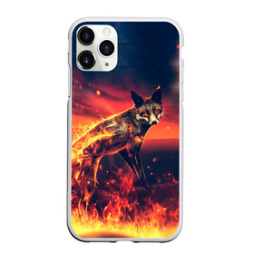 Чехол для iPhone 11 Pro Max матовый с принтом Огненная лиса в Екатеринбурге, Силикон |  | Тематика изображения на принте: fox | foxy | животное | звери | лиса | лисенок | лисичка | милая | рыжая | фокс