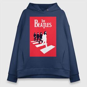 Женское худи Oversize хлопок с принтом The Beatles в Екатеринбурге, френч-терри — 70% хлопок, 30% полиэстер. Мягкий теплый начес внутри —100% хлопок | боковые карманы, эластичные манжеты и нижняя кромка, капюшон на магнитной кнопке | the beatles | великобритания | джон леннон | классика | легенды | музыка | пол маккартни | рок | рок группа