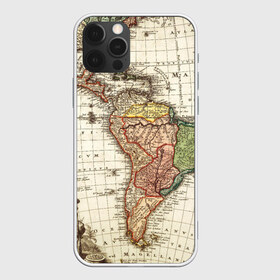 Чехол для iPhone 12 Pro Max с принтом ВИНТАЖНАЯ КАРТА в Екатеринбурге, Силикон |  | america | geografic | map | tegunvteg | travel | америка | винтаж | география | долгота | карта | колумб | материк | океан | путешествия | суша | широта