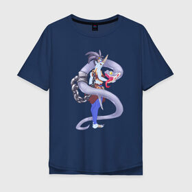 Мужская футболка хлопок Oversize с принтом Горгона в Екатеринбурге, 100% хлопок | свободный крой, круглый ворот, “спинка” длиннее передней части | горгона | злодейка | змея | медуза