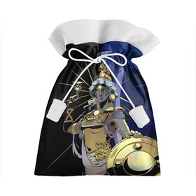 Подарочный 3D мешок с принтом Hades Афина в Екатеринбурге, 100% полиэстер | Размер: 29*39 см | Тематика изображения на принте: hades | афина | игра | компьютерная | подарок | половина | синий | хейдс | хэйдс | черный