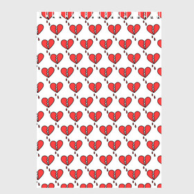 Скетчбук с принтом Разбитое Сердце в Екатеринбурге, 100% бумага
 | 48 листов, плотность листов — 100 г/м2, плотность картонной обложки — 250 г/м2. Листы скреплены сверху удобной пружинной спиралью | 14 февраля | love | valentines day | амур | валентинка | вторая половинка | день всех влюбленных | купидон | любовь | отношения | подарок любви | поцелуй | праздник любви | романтика | свидание | сердечки