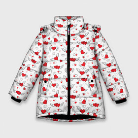 Зимняя куртка для девочек 3D с принтом На Крыльях Любви в Екатеринбурге, ткань верха — 100% полиэстер; подклад — 100% полиэстер, утеплитель — 100% полиэстер. | длина ниже бедра, удлиненная спинка, воротник стойка и отстегивающийся капюшон. Есть боковые карманы с листочкой на кнопках, утяжки по низу изделия и внутренний карман на молнии. 

Предусмотрены светоотражающий принт на спинке, радужный светоотражающий элемент на пуллере молнии и на резинке для утяжки. | 14 февраля | love | valentines day | амур | валентинка | вторая половинка | день всех влюбленных | купидон | любовь | отношения | подарок любви | поцелуй | праздник любви | романтика | свидание | сердечки