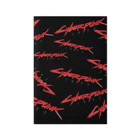 Обложка для паспорта матовая кожа с принтом Cyberpunk 2077 red в Екатеринбурге, натуральная матовая кожа | размер 19,3 х 13,7 см; прозрачные пластиковые крепления | 2077 | cyber punk 2077 | cyberpunk | cyberpunk2077art | red | samurai | киберпанк | красный 2077