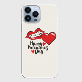 Чехол для iPhone 13 Pro Max с принтом Happy Valentines Day в Екатеринбурге,  |  | Тематика изображения на принте: 14 февраля | love | valentines day | амур | валентинка | вторая половинка | день всех влюбленных | купидон | любовь | отношения | подарок любви | поцелуй | праздник любви | романтика | свидание | сердечки