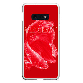 Чехол для Samsung S10E с принтом Самый сексуальный в Екатеринбурге, Силикон | Область печати: задняя сторона чехла, без боковых панелей | red | альфа | альфа самец | красный | рыба | рыбка