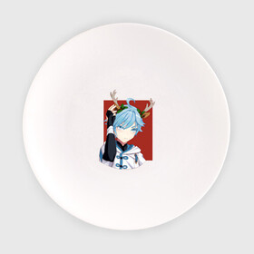 Тарелка с принтом Олень Чун Юнь в Екатеринбурге, фарфор | диаметр - 210 мм
диаметр для нанесения принта - 120 мм | арт | олень | рисунок | рога оленя | рождество | чун юнь