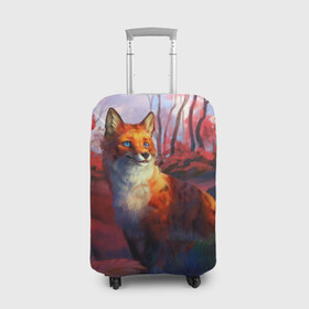 Чехол для чемодана 3D с принтом Рыжая лиса в Екатеринбурге, 86% полиэфир, 14% спандекс | двустороннее нанесение принта, прорези для ручек и колес | fox | foxy | животное | звери | лиса | лисенок | лисичка | милая | рыжая | фокс