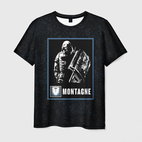 Мужская футболка 3D с принтом Montagne в Екатеринбурге, 100% полиэфир | прямой крой, круглый вырез горловины, длина до линии бедер | montagne | r6s | rainbow six siege | монтажник | монтанье | оперативник | персонаж