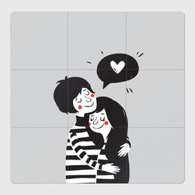 Магнитный плакат 3Х3 с принтом Любовь в Екатеринбурге, Полимерный материал с магнитным слоем | 9 деталей размером 9*9 см | 14 февряля | amor | kiss | love | love you | my love | valentine | валентин | люблю | любовь | отношения | пара | поцелуй | я люблю