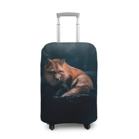 Чехол для чемодана 3D с принтом Мудрый лис в Екатеринбурге, 86% полиэфир, 14% спандекс | двустороннее нанесение принта, прорези для ручек и колес | fox | foxy | животное | звери | лиса | лисенок | лисичка | милая | рыжая | фокс