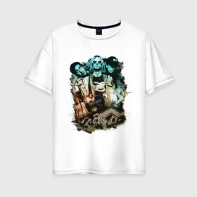 Женская футболка хлопок Oversize с принтом NIRVANA в Екатеринбурге, 100% хлопок | свободный крой, круглый ворот, спущенный рукав, длина до линии бедер
 | grunge | nirvana | музыка | рок