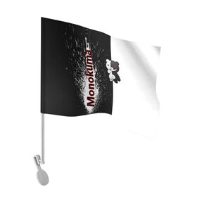 Флаг для автомобиля с принтом Monokuma в Екатеринбурге, 100% полиэстер | Размер: 30*21 см | monokuma | игра | медведь | монокума | плюшевый | робот