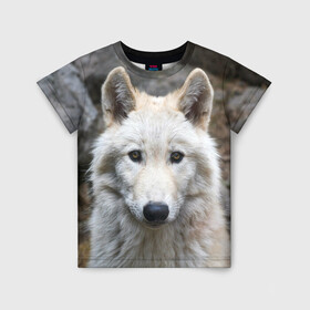 Детская футболка 3D с принтом Волк в Екатеринбурге, 100% гипоаллергенный полиэфир | прямой крой, круглый вырез горловины, длина до линии бедер, чуть спущенное плечо, ткань немного тянется | animals | wolf | волк | волки | животные | звери | зверь | луна | одиночество | одиночка | пёс | собака