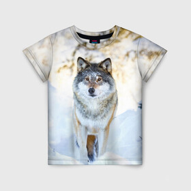 Детская футболка 3D с принтом Я зимой в Екатеринбурге, 100% гипоаллергенный полиэфир | прямой крой, круглый вырез горловины, длина до линии бедер, чуть спущенное плечо, ткань немного тянется | animals | wolf | волк | волки | животные | звери | зверь | луна | одиночество | одиночка | пёс | собака