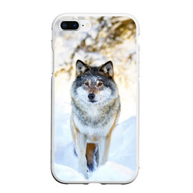 Чехол для iPhone 7Plus/8 Plus матовый с принтом Я зимой в Екатеринбурге, Силикон | Область печати: задняя сторона чехла, без боковых панелей | animals | wolf | волк | волки | животные | звери | зверь | луна | одиночество | одиночка | пёс | собака