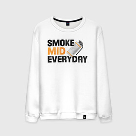 Мужской свитшот хлопок с принтом Smoke Mid Everyday в Екатеринбурге, 100% хлопок |  | asiimov | asimov | beast | counter | counter strike | cs | easy | ez | gg | ggwp | global | go | gradient | howl | hyper | mem | meme | memes | offensive | smoke | strike | азимов | вой | градиент | зверь | контра | лого | логотип